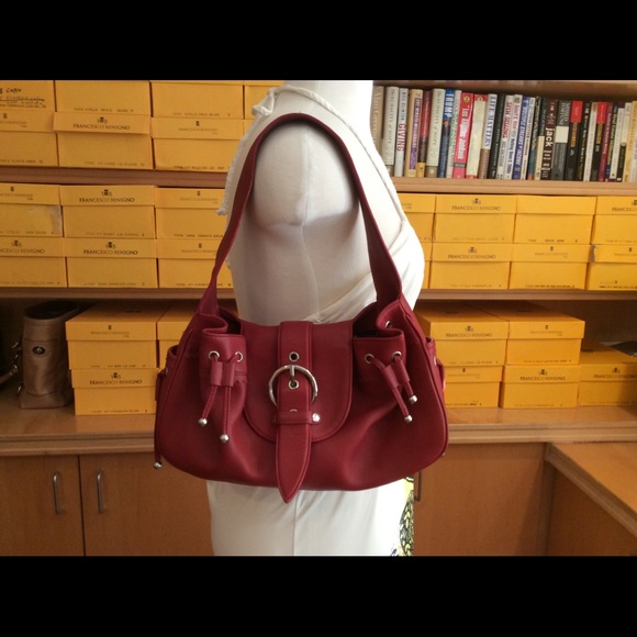 DESMO Bags Desmo Ruby Red Shoulder Bag In Italian Leather Poshmark